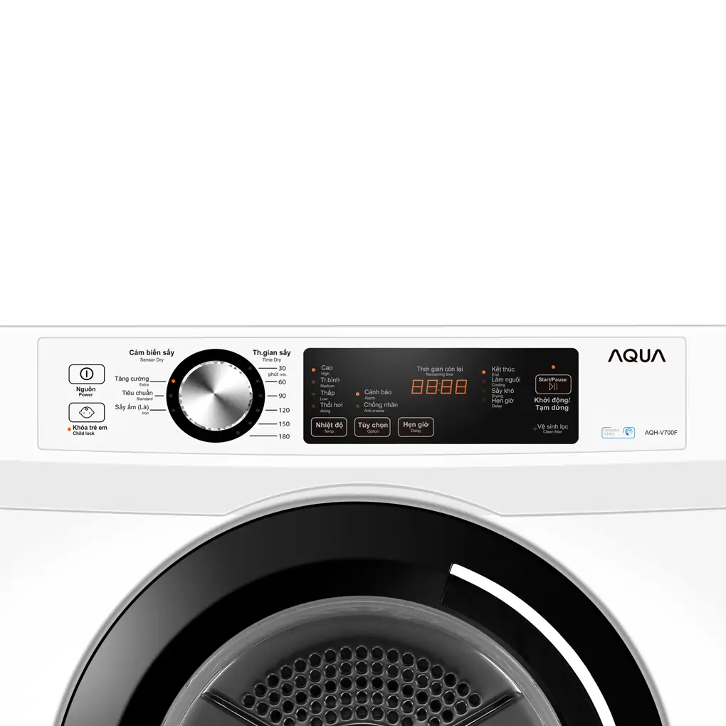 Máy sấy quần áo thông hơi Aqua 7 kg AQH-V700F ảnh 6